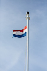 Flag of the Netherlands on Flagpole