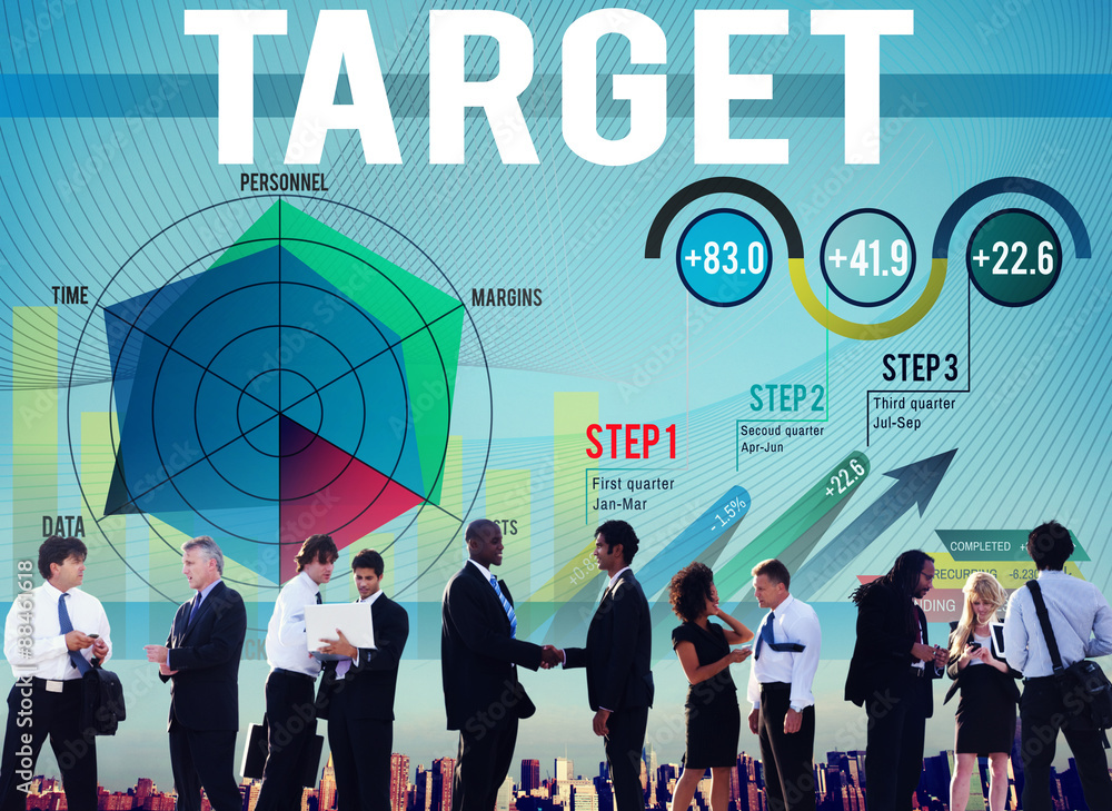 Wall mural Target Achievement Goal Success Aspiration Concept