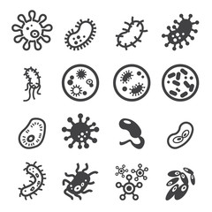 bacteria icon - obrazy, fototapety, plakaty