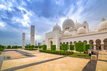 Sheikh Zayed Grand Mosque in Abu Dhabi, the capital city of UAE