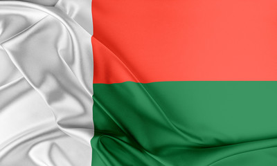 Madagascar Flag. 