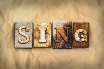 Sing Concept Rusted Metal Type