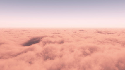 Aerial view of dense cloud layer