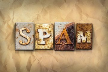 Spam Concept Rusted Metal Type