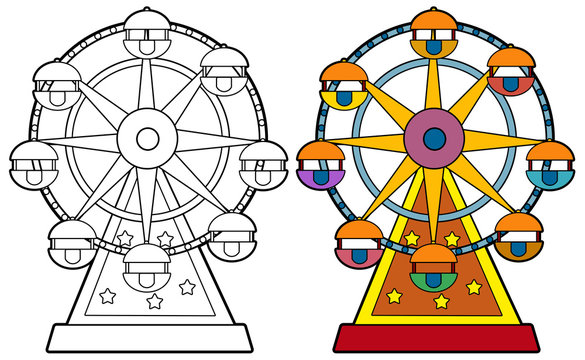 ferris wheel coloring page