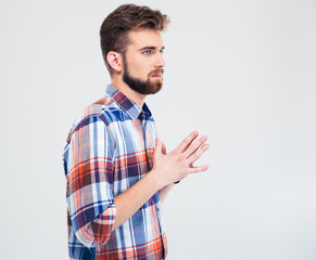 Fototapeta premium Portrait of a pensive young man
