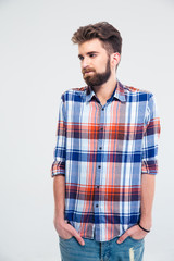 Obraz premium Handsome pensive man looking away