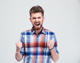 Angry man shouting