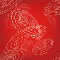 Seamless pattern with abstract space red circles