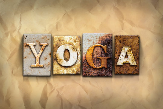 Yoga Concept Rusted Metal Type