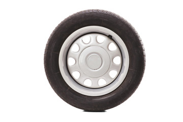 Studio shot of a car tire