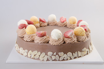 ice cream. chocolate ice cream cake
