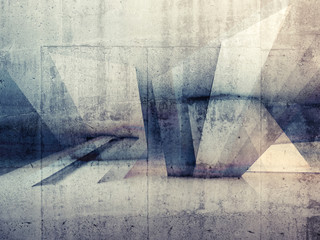 Fototapeta premium Abstrakcjonistyczny 3d grungy betonowej ściany tło