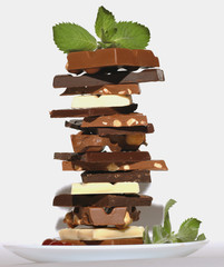 different chocolate mint dessert