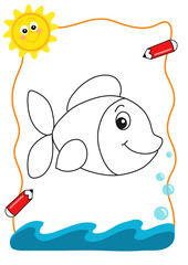 colora il mare, pesce