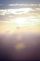 Blue sky in sunset
