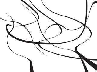 abstract curved waves background black and white