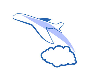 airplane symbol vector illustration design sign