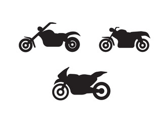 Obraz premium motorbike motorcycle symbols in black silhouette
