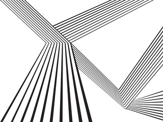 black and white mobious wave stripe optical abstract design