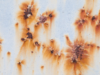 Abstract rust on the metal surface.