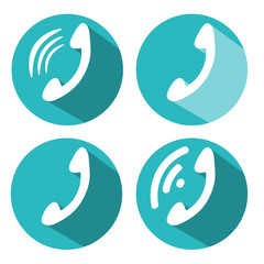 Obraz na płótnie Canvas ringing phone vector symbol icon sign