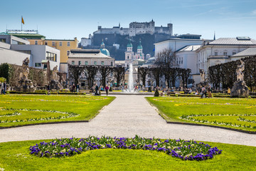 Obraz premium Mirabell Garden and Hohensalzburg-Salzburg,Austria