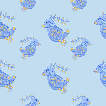 seamless pattern with birds.