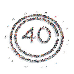 people in the shape of a road sign.