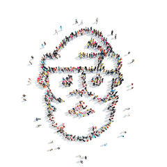 people in the  shape of Santa Claus, Christmas