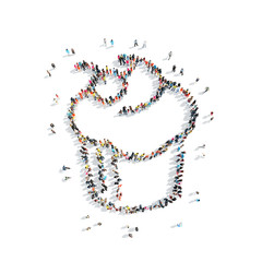 people in the shape of pies