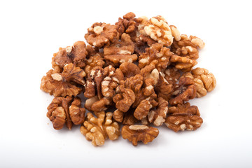 Heap of walnut, isolated