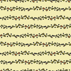 Obraz premium Ethnic seamless pattern with ornamental leaves. Endless texture, template for fabric, textile, covers,