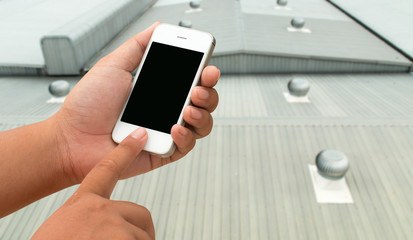 Men with smartphone.