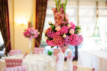 Nice flower arrangement for an event party or wedding reception