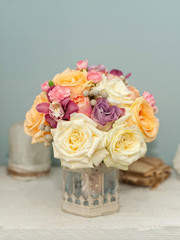 Flower composition for an event party or wedding reception