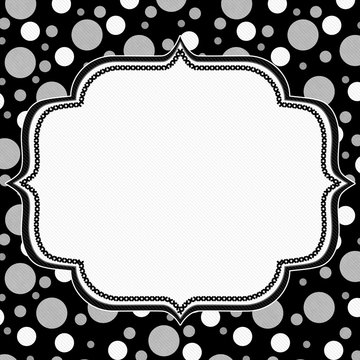 Gray, White and Black Polka Dot Frame Background