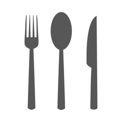 fork spoon knife icon set