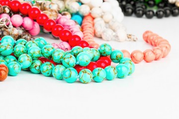 Beads jewelry - Stock Image macro.