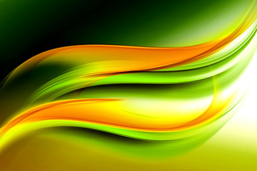 abstract green yellow wave background