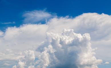 colorful dramatic sky with cloud at sunset