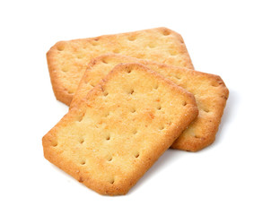 Cracker isolated on  over white background