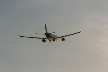airplane takes off
