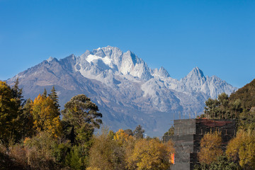 Jade Dragon Snow Mountain in Lijiang, Yunnan, China