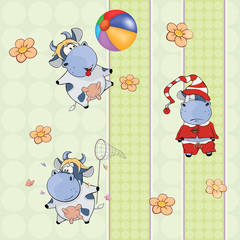 A background with cows
