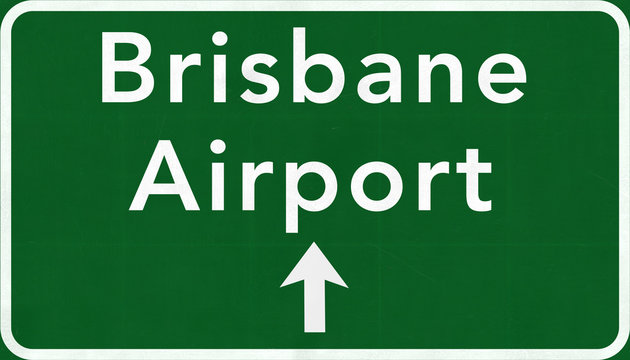 Brisbane Australia International Airport Highway Sign