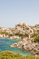 Santa Teresa, Dorf, Capo Testa, Granitfelsen, Halbinsel, K&uuml;ste, Mittelmeerk&uuml;ste, Insel, Sommerferien, Sommer, Wassersport, Sardinien, Italien