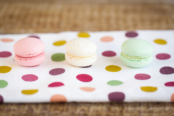 French macarons, mix colors