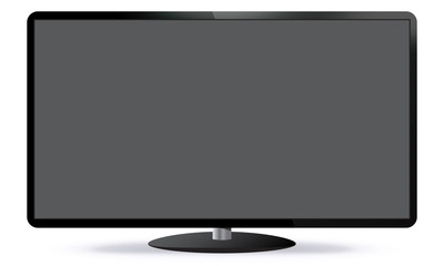 Black Monitor Vector Illustration