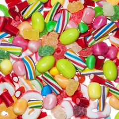 Group of Candies in close up